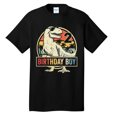 2 Year Old  2nd Birthday  T Rex Dinosaur Tall T-Shirt