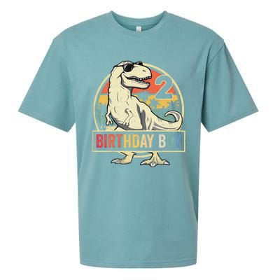 2 Year Old  2nd Birthday  T Rex Dinosaur Sueded Cloud Jersey T-Shirt