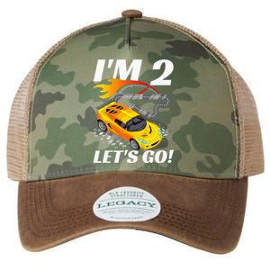 2 Year Old 2nd Racing Racecar Birthday Party Legacy Tie Dye Trucker Hat