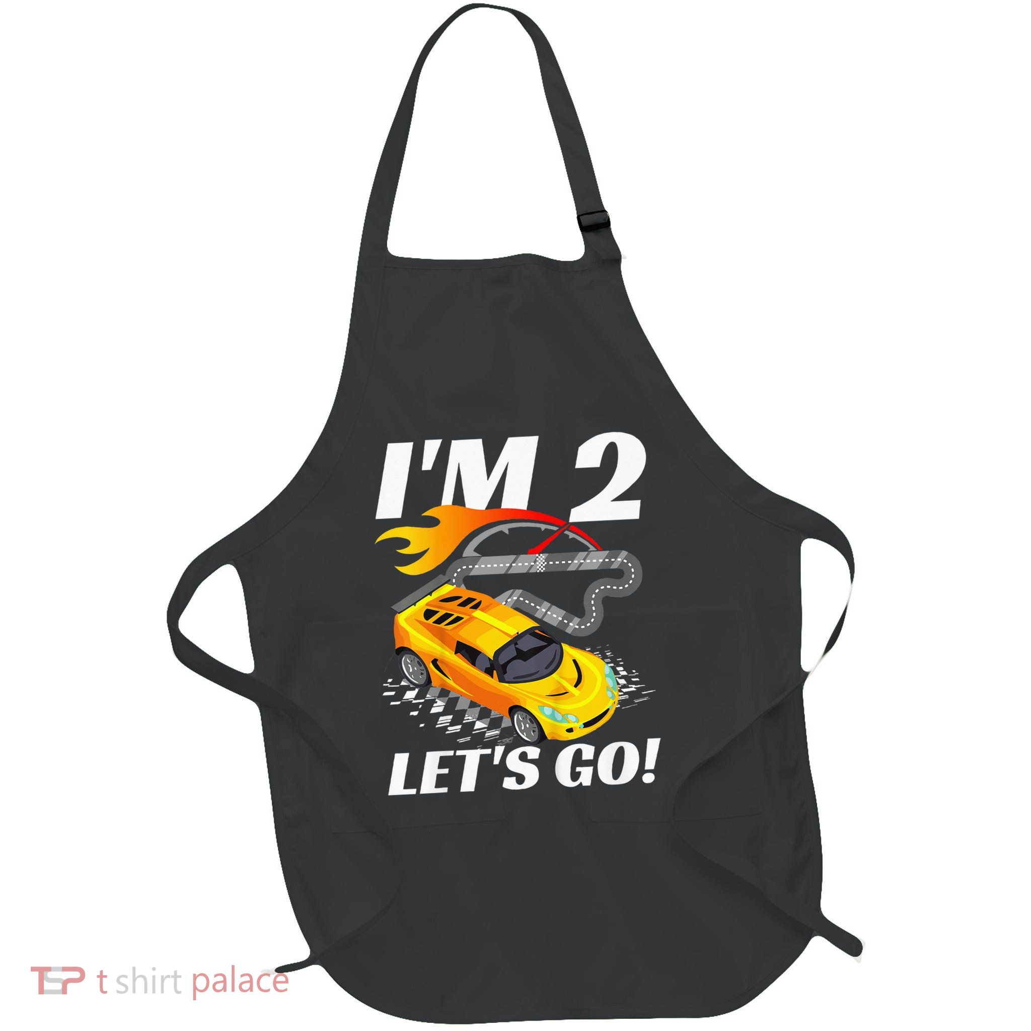2 Year Old 2nd Racing Racecar Birthday Party Apron