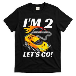 2 Year Old 2nd Racing Racecar Birthday Party T-Shirt