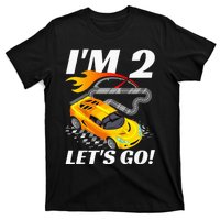 2 Year Old 2nd Racing Racecar Birthday Party T-Shirt