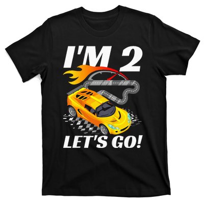 2 Year Old 2nd Racing Racecar Birthday Party T-Shirt