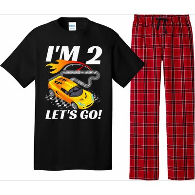 2 Year Old 2nd Racing Racecar Birthday Party Pajama Set