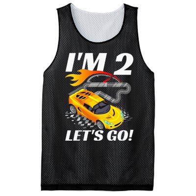 2 Year Old 2nd Racing Racecar Birthday Party Mesh Reversible Basketball Jersey Tank