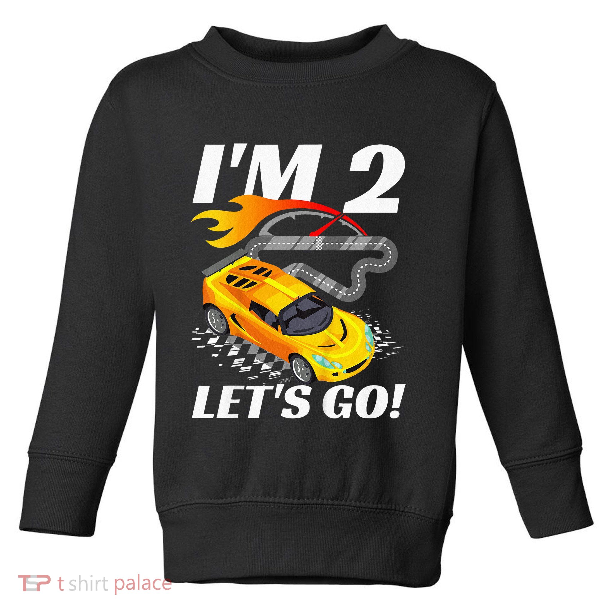 2 Year Old 2nd Racing Racecar Birthday Party Toddler Sweatshirt