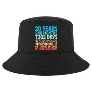 20 Years Of Being Awesome 20th Birthday Time Breakdown Cool Comfort Performance Bucket Hat