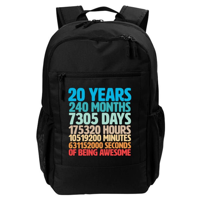 20 Years Of Being Awesome 20th Birthday Time Breakdown Backpack