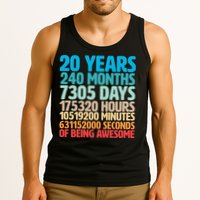 20 Years Of Being Awesome 20th Birthday Time Breakdown Tank Top