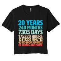 20 Years Of Being Awesome 20th Birthday Time Breakdown Crop Top