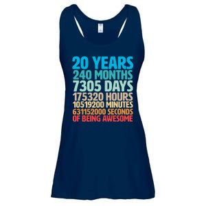 20 Years Of Being Awesome 20th Birthday Time Breakdown Ladies Essential Flowy Tank