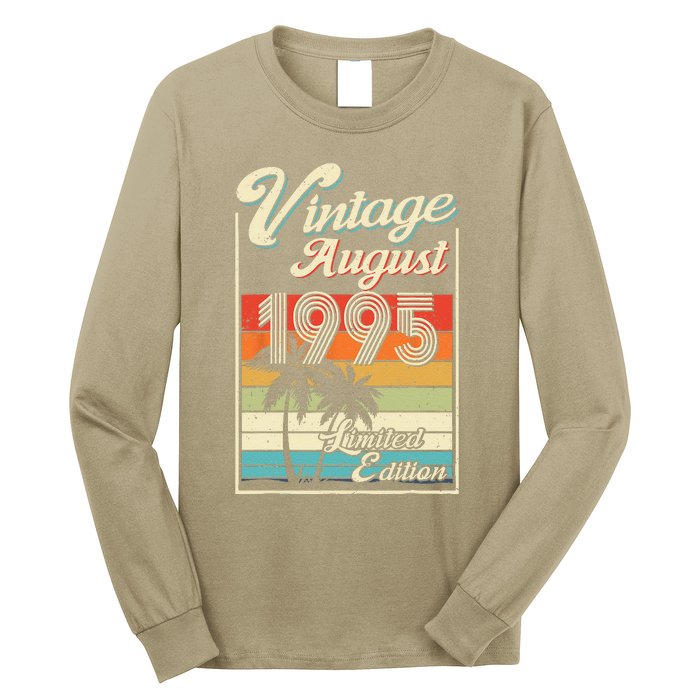 28 Year Old Vintage August 1995 Birthday Limited Long Sleeve Shirt