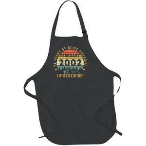 21 Years Old Gift Awesome Since February 2002 21st Bday Full-Length Apron With Pockets