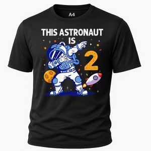 2 Years Old Birthday Gifts Astronaut 2nd Birthday Cooling Performance Crew T-Shirt