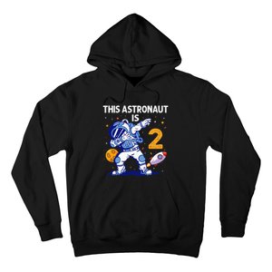 2 Years Old Birthday Gifts Astronaut 2nd Birthday Hoodie