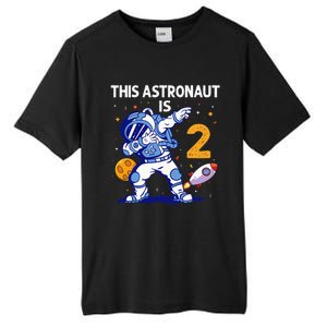 2 Years Old Birthday Gifts Astronaut 2nd Birthday Tall Fusion ChromaSoft Performance T-Shirt