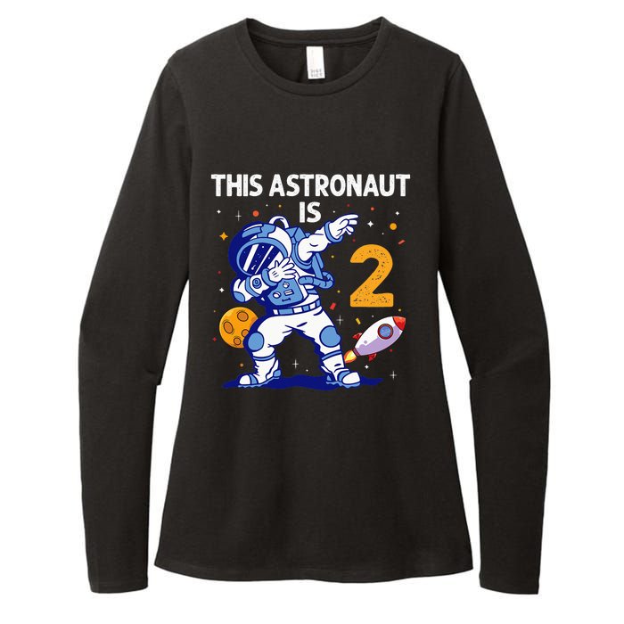 2 Years Old Birthday Gifts Astronaut 2nd Birthday Womens CVC Long Sleeve Shirt