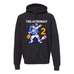 2 Years Old Birthday Gifts Astronaut 2nd Birthday Premium Hoodie