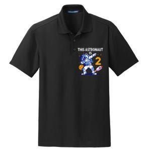 2 Years Old Birthday Gifts Astronaut 2nd Birthday Dry Zone Grid Polo