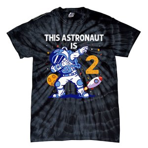 2 Years Old Birthday Gifts Astronaut 2nd Birthday Tie-Dye T-Shirt