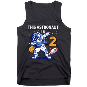 2 Years Old Birthday Gifts Astronaut 2nd Birthday Tank Top