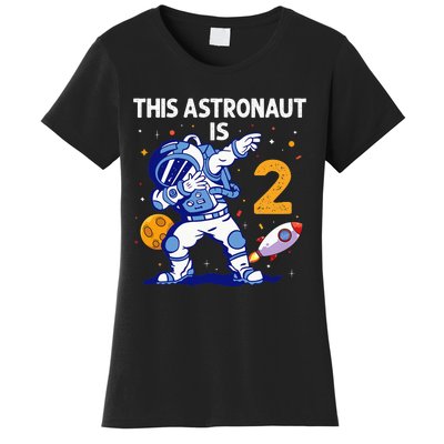 2 Years Old Birthday Gifts Astronaut 2nd Birthday Women's T-Shirt