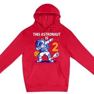 2 Years Old Birthday Gifts Astronaut 2nd Birthday Premium Pullover Hoodie