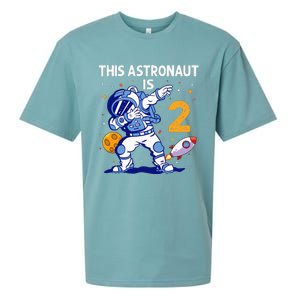 2 Years Old Birthday Gifts Astronaut 2nd Birthday Sueded Cloud Jersey T-Shirt