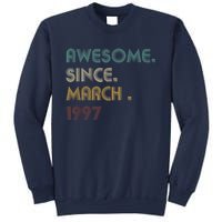 25 Year Old Awesome Since March 1997 Gifts 25th Birthday Sweatshirt