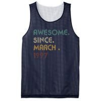 25 Year Old Awesome Since March 1997 Gifts 25th Birthday Mesh Reversible Basketball Jersey Tank