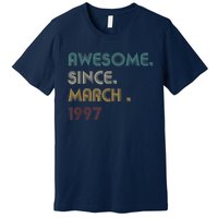 25 Year Old Awesome Since March 1997 Gifts 25th Birthday Premium T-Shirt