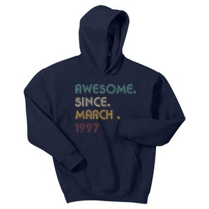 25 Year Old Awesome Since March 1997 Gifts 25th Birthday Kids Hoodie