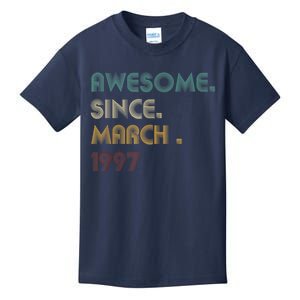 25 Year Old Awesome Since March 1997 Gifts 25th Birthday Kids T-Shirt