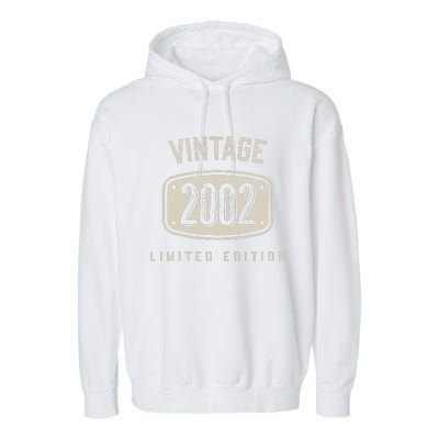 21 Years Old Vintage 2002 Limited Edition 21st Birthday Garment-Dyed Fleece Hoodie