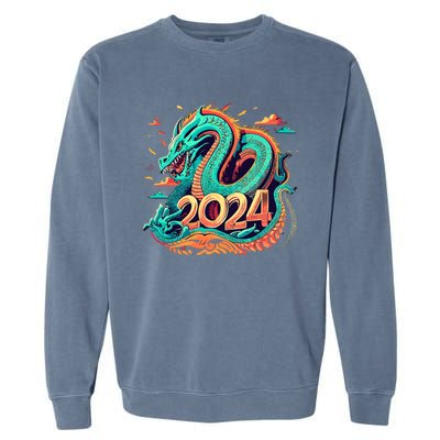 2024 Year Of The Dragon Chinese New Year 2024 Garment-Dyed Sweatshirt