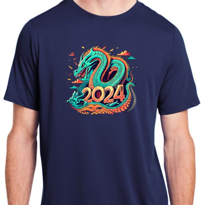 2024 Year Of The Dragon Chinese New Year 2024 Adult ChromaSoft Performance T-Shirt