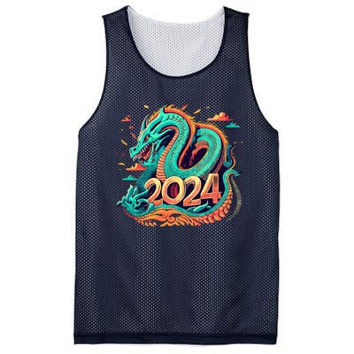 2024 Year Of The Dragon Chinese New Year 2024 Mesh Reversible Basketball Jersey Tank