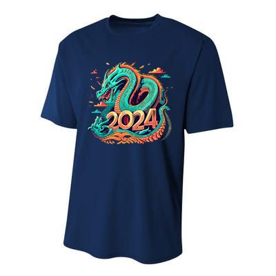 2024 Year Of The Dragon Chinese New Year 2024 Performance Sprint T-Shirt