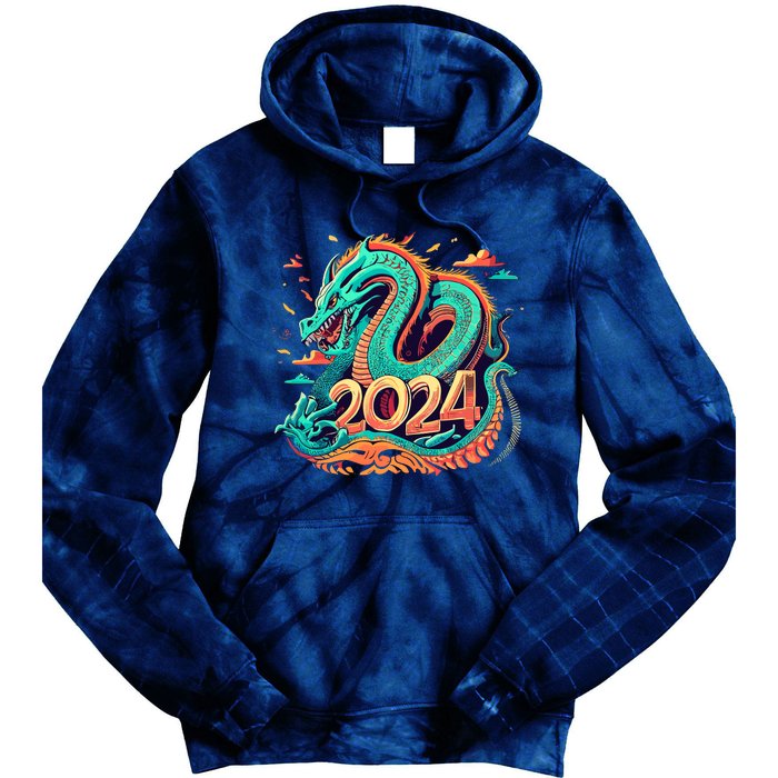 2024 Year Of The Dragon Chinese New Year 2024 Tie Dye Hoodie