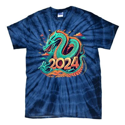 2024 Year Of The Dragon Chinese New Year 2024 Tie-Dye T-Shirt