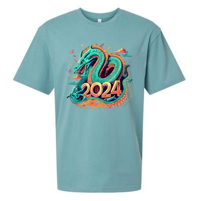 2024 Year Of The Dragon Chinese New Year 2024 Sueded Cloud Jersey T-Shirt