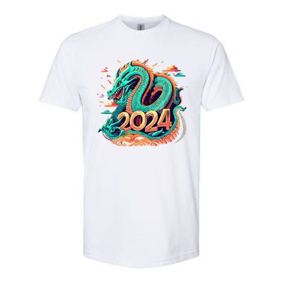 2024 Year Of The Dragon Chinese New Year 2024 Softstyle CVC T-Shirt