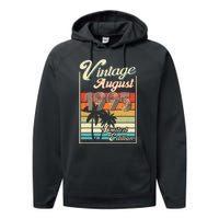 28 Year Old Vintage August 1995 Birthday Limited Performance Fleece Hoodie