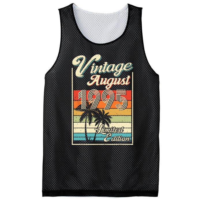 28 Year Old Vintage August 1995 Birthday Limited Mesh Reversible Basketball Jersey Tank