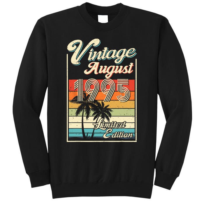 28 Year Old Vintage August 1995 Birthday Limited Tall Sweatshirt