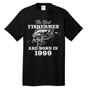 24 Year Old Fisherman Fishing 1999 24th Birthday Tall T-Shirt