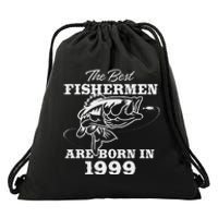 24 Year Old Fisherman Fishing 1999 24th Birthday Drawstring Bag