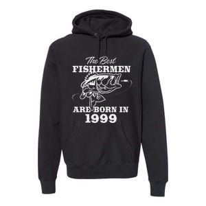 24 Year Old Fisherman Fishing 1999 24th Birthday Premium Hoodie