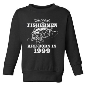 24 Year Old Fisherman Fishing 1999 24th Birthday Toddler Sweatshirt