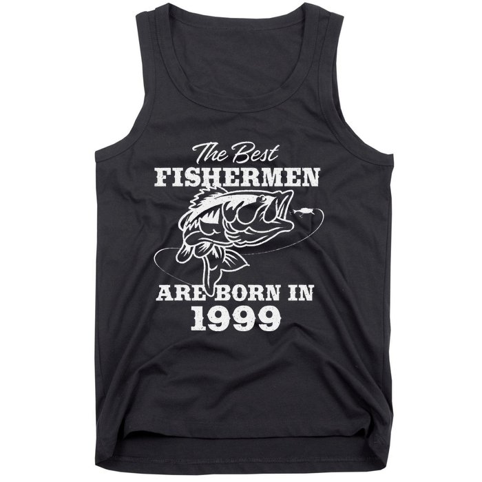 24 Year Old Fisherman Fishing 1999 24th Birthday Tank Top